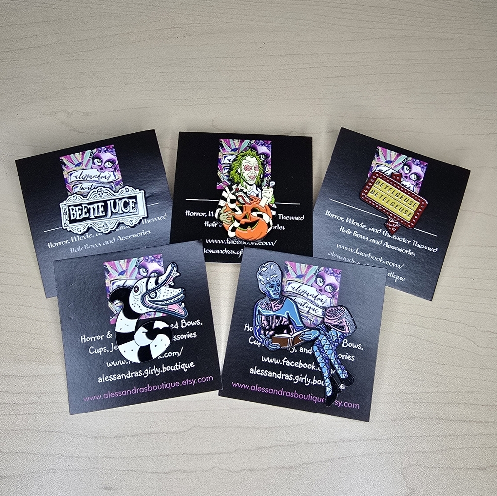 Beetlejuice Themed‎ Enamel Pin Accessories
